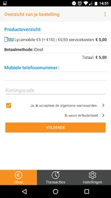 Opwaarderen.nl – Beltegoed, Giftcards & Gamecards android App screenshot 0