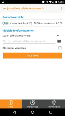 Opwaarderen.nl – Beltegoed, Giftcards & Gamecards android App screenshot 2